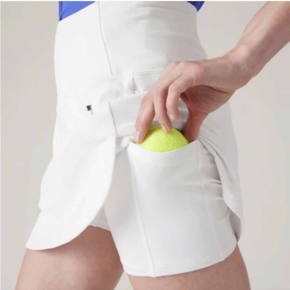 Athleta Fairway High Waist Golf Tennis Skort 16" UPF 50+ Medium White 657539 EUC - Picture 4 of 9